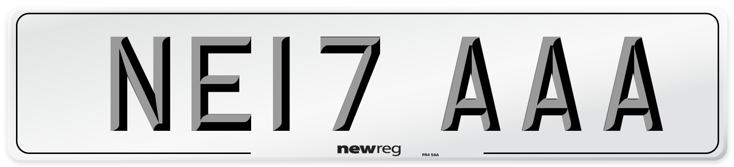NE17 AAA Number Plate from New Reg
